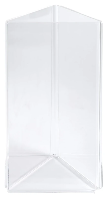 Exacompta - Ref 83558D - Box of 10 triptych 3-sided visual holders - vertical and horizontal - File format DL-10x21cm - PMMA - For displaying photos, documents on table, desk - Crystal - Image 1