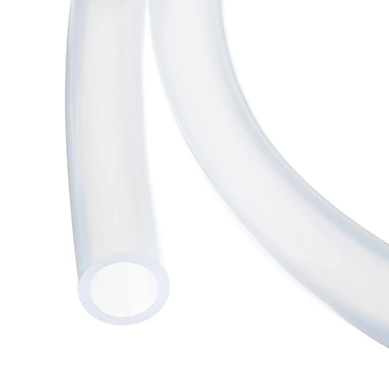 Rebower Silicone Tubing, 1in Inner Dia x 1-1/8in Outer Dia, Clear, 3.3ft, Industrial Plastic Hose for Pump Siphoning Draining Irrigation Brewing