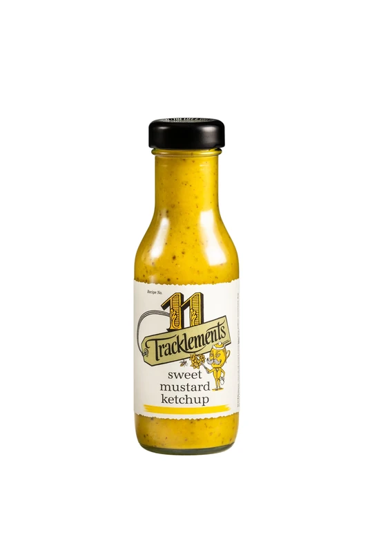 Tracklements - Sweet Mustard Ketchup, A Great Condiment for Basting Steaks and Chops or Partnering with Salads, Potatoes and Halloumi, Gluten free, Vegetarian and Vegan friendly, 290g Jar