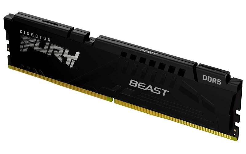 Kingston FURY Beast Black DDR5 16GB 6000MT/s CL30 DIMM Desktop Gaming Memory Single Module AMD EXPO and Intel XMP - KF560C30BBE-16 - Image 1