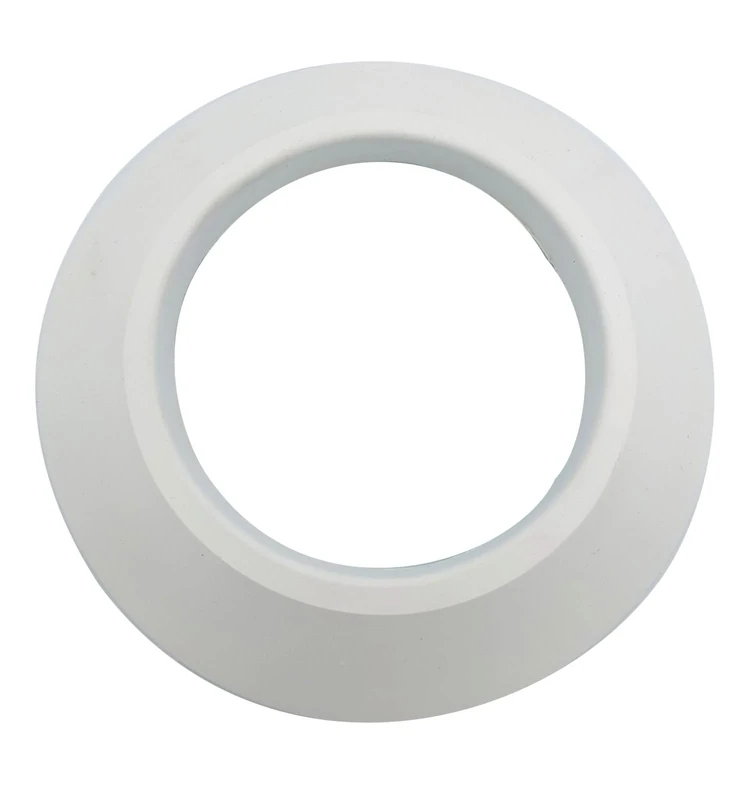 TYGERIX® DN 130 mm / 13 cm (5.12 inch) White Rubber Wall Cover Rosette | Universal and Flexible | Temperature Resistant | Hole Cover | Flue Collar | for Boiler Stove and Pipes