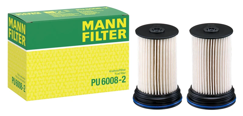 MANN-FILTER PU 6008-2 Fuel Filter (set of 2) - for Cars + Transporters