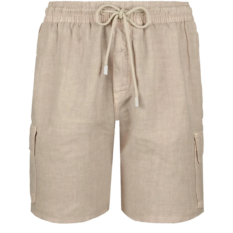 Vilebrequin, Linen Bermuda Shorts Cargo Pockets, 4Xl, Safari