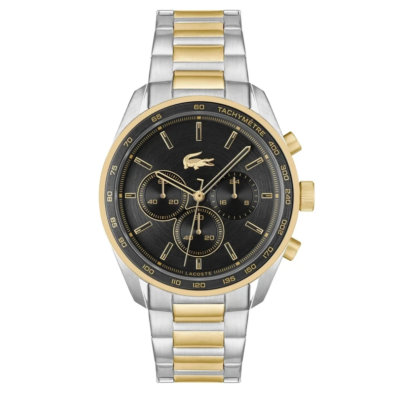 Lacoste Chronograph Quartz Watch for Men BOSTON Collection with Two-Tone Stainless Steel Bracelet - 2011348