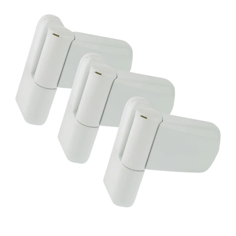 Fixrello 3 Flag Hinges for uPVC Door - Fits Left and Right Handed Door - 4 Variable Bushes and Optional Packer Incl. - 100mm Heavy Duty Door Hinge