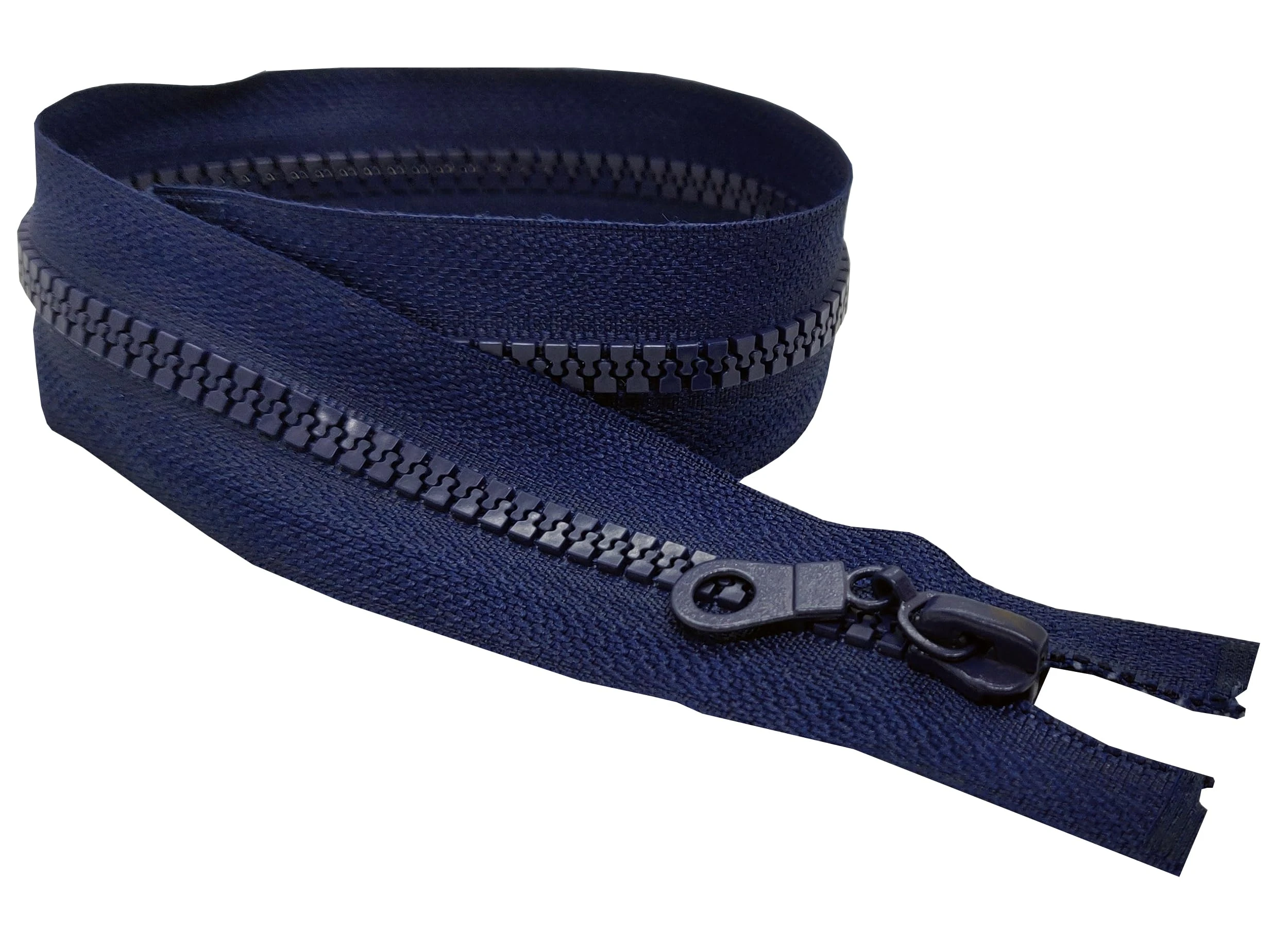 1pc Open-End Chunky Zip 75cm (29.5") Long Single Slider Strong Tape for Jackets Fleeces Coats Must-Have for Tailors Seamstress Arts & Crafts Plastic Resin Zip Size #5 (Navy Blue)