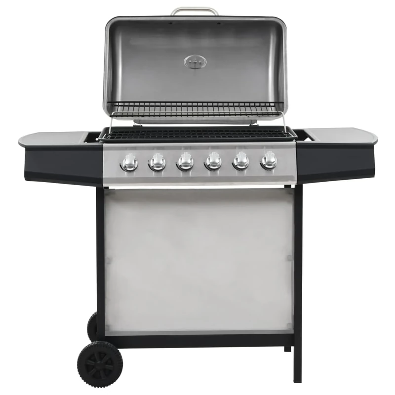 Rantry Gas BBQ Grill with 6 Cooking Zones Stainless Steel Silver Outdoor Grills - Image 1