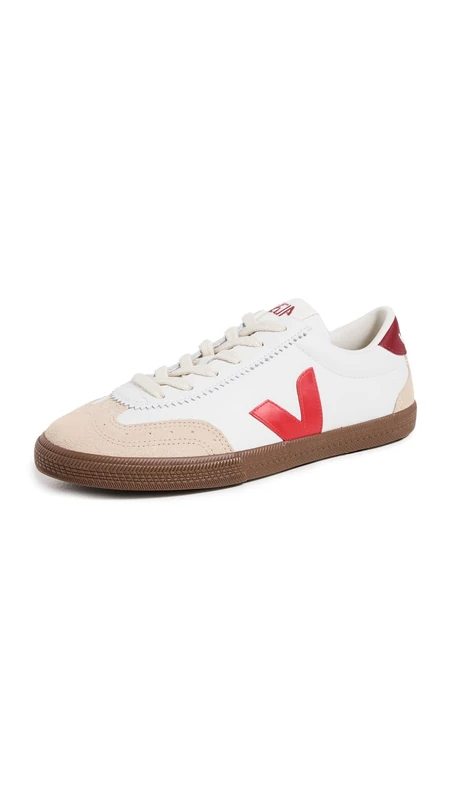 Veja Volley Sneaker - Soft Organic Traced Leather Trainers