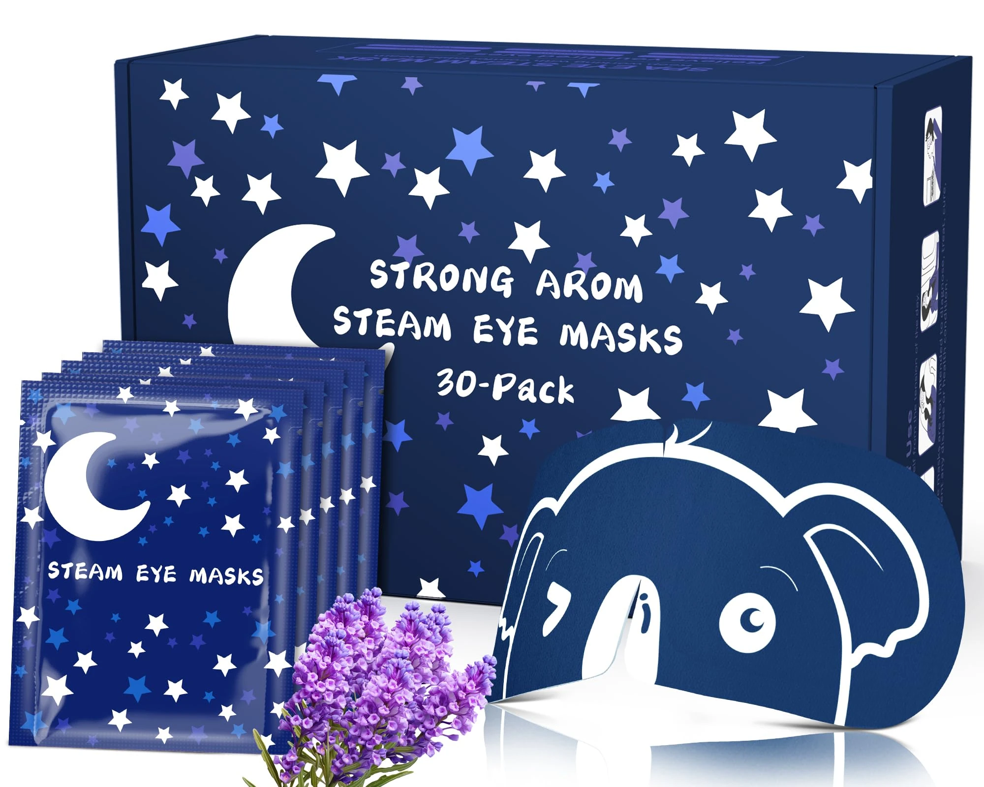 ProCIV Steam Eye Mask 30 Pcs Warming Eye Mask Self Heated Eye Masks Strong Aroma Lavender Sleep Mask for Dry Eyes, Puffy Eye Masks, Pollen Allergy, Sleep Gift Set for Students|Teacher|Men|Women|Friend