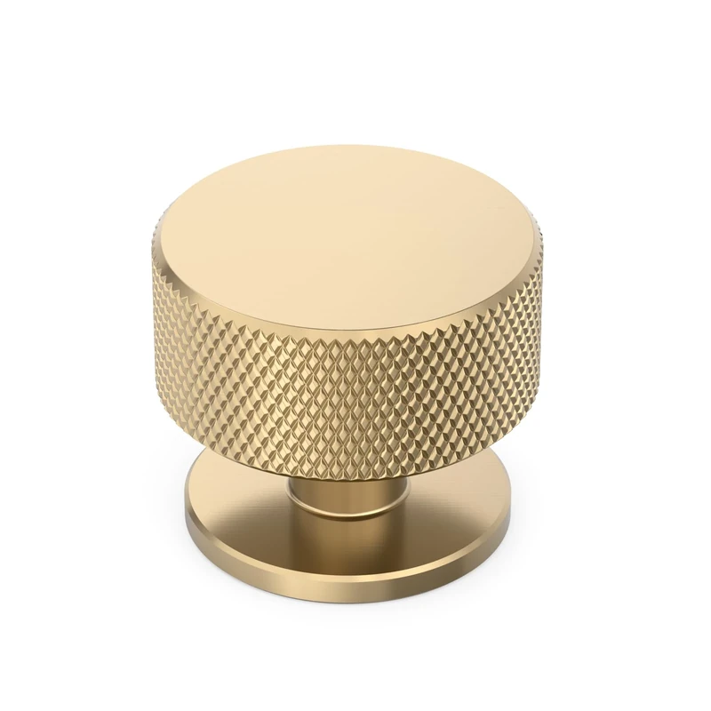 Amerdeco 10 Pack Gold Cabinet Knobs Single Hole Cabinet Pulls 1.2 Inch Diameter Round Drawer Knobs and Pulls for Bathroom Cabinets AM006
