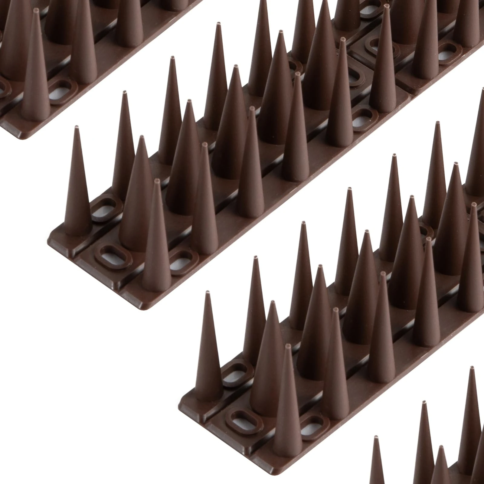OFFO Bird Spikes, Pigeon Spikes for Pigeon Deterrent to Keep Bird or Animals Away, Fence Spikes of Bird Deterrent Covers 4.45m, Brown