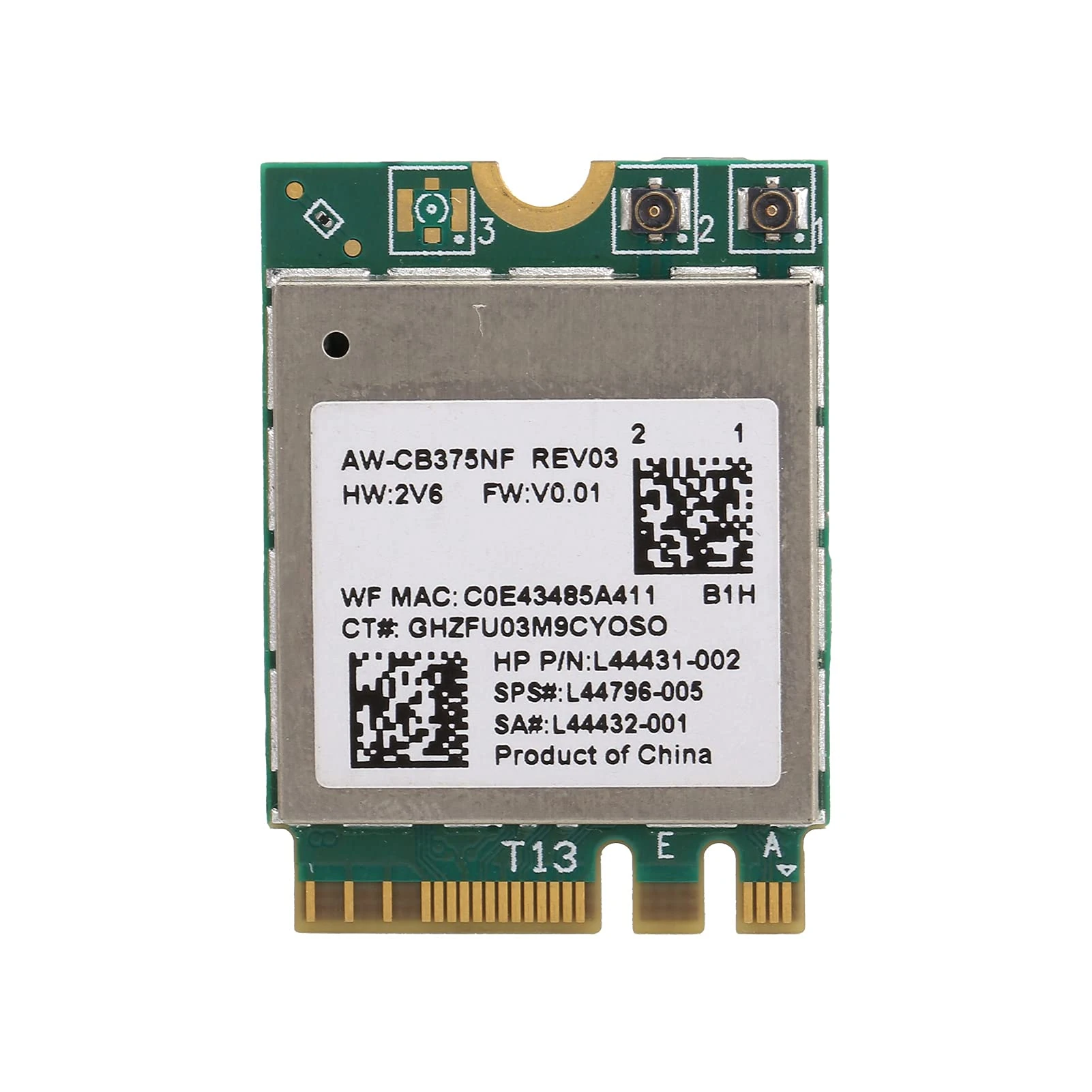 Wireless Network Card, WiFi Module 2.4/5.0GHz Bluetooth 5.0 M.2 NGFF WiFi Wireless Card 802.11a/b/g/n/ac RTL8822CE