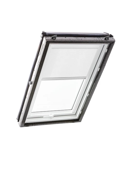 Original Roto Exclusive ZRE Roller Blind for Roto Roof Windows - Guide Rail White - Manual Operation - Daylight Blind for Designo R4/R7 and Classic 43/73 Series - Size 114/098 | 11/09 - Colour White