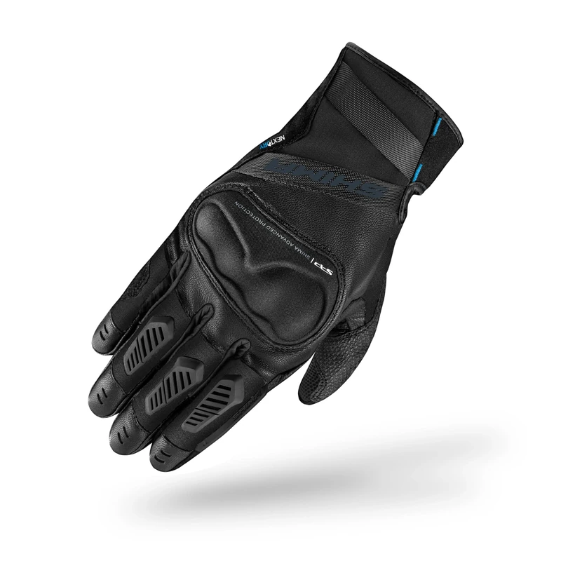 SHIMA HERO GLV Motorbike Gloves Men Leather Short All-Year Biker Armoured Protectors Motorcycle Waterproof Reinforced Touchscreen Motorsport Glove Racing Motorbikes (Mens, Waterproof Black, L)