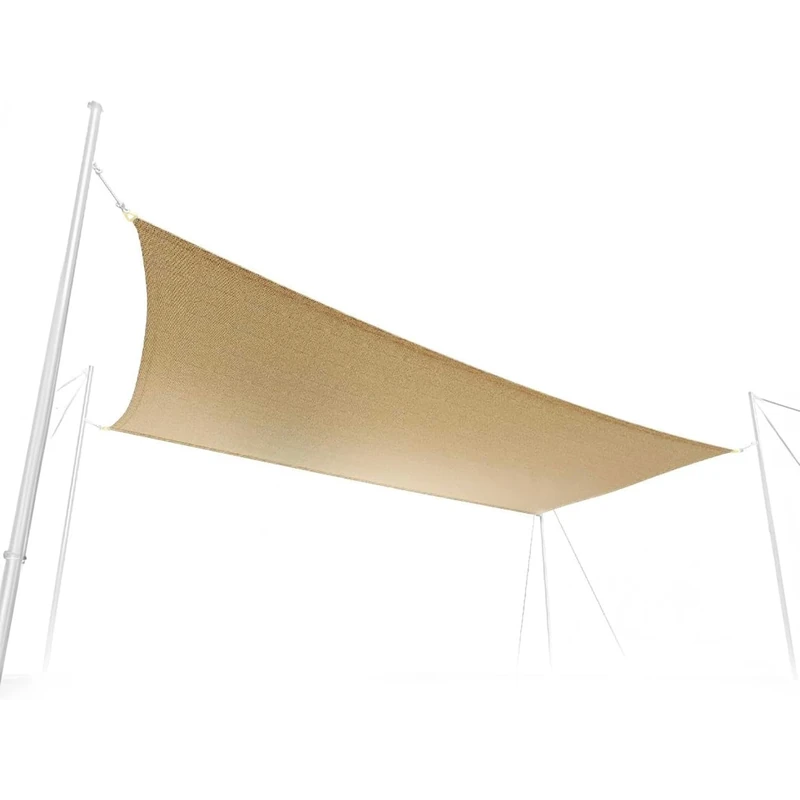 Shade Awning - UV Protection Tarpaulin, Breathable, Easy Installation, Waterproof for Garden, Terrace, Balcony, Polyester, 5 x 5 m