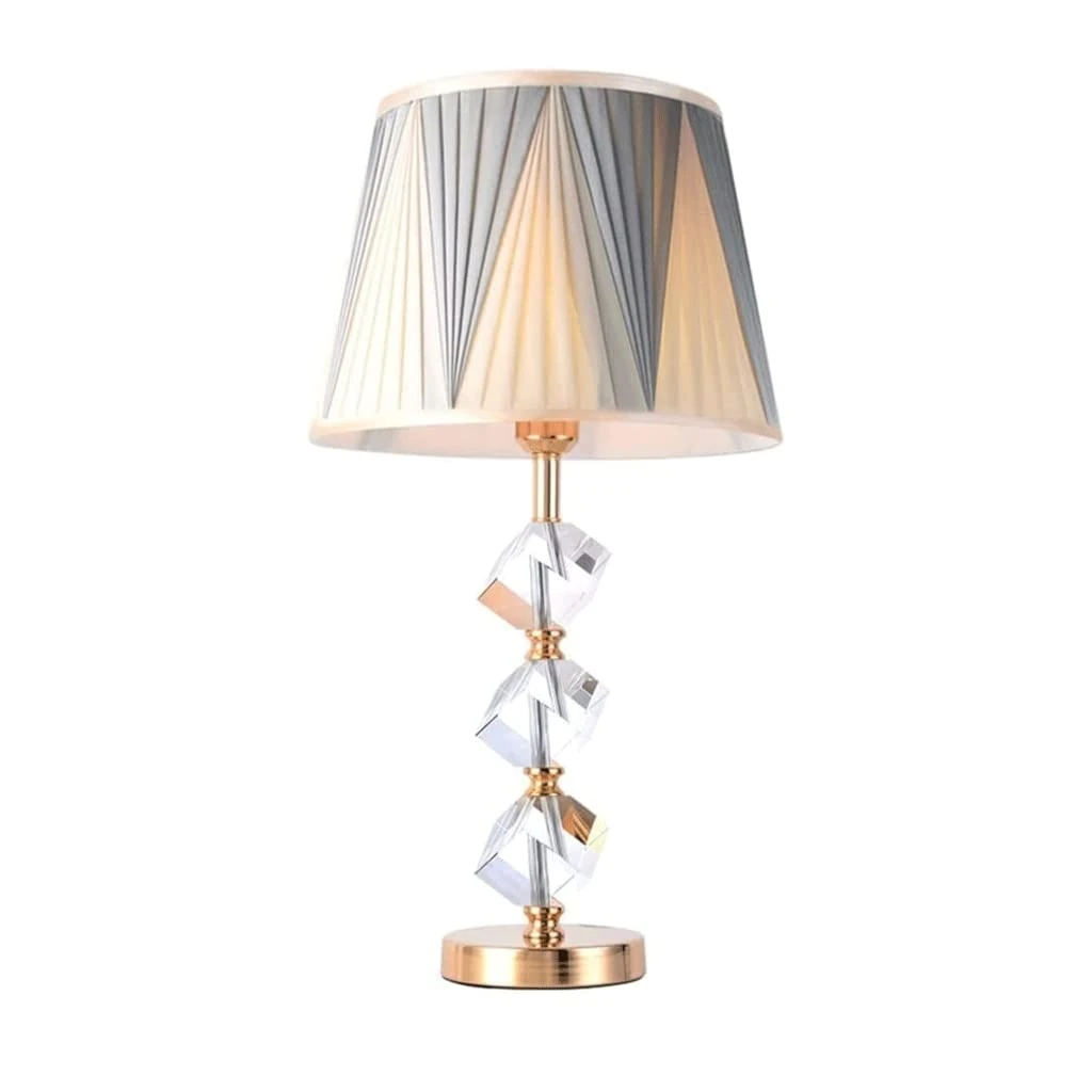 YSWYIU Desk lamp Crystal Cube Bedside Lamps for Bedrooms Bedside Lamp Modern Color Mixing Fabric Bedroom Lights Lamp for Living Room Hotel Club Table lamp
