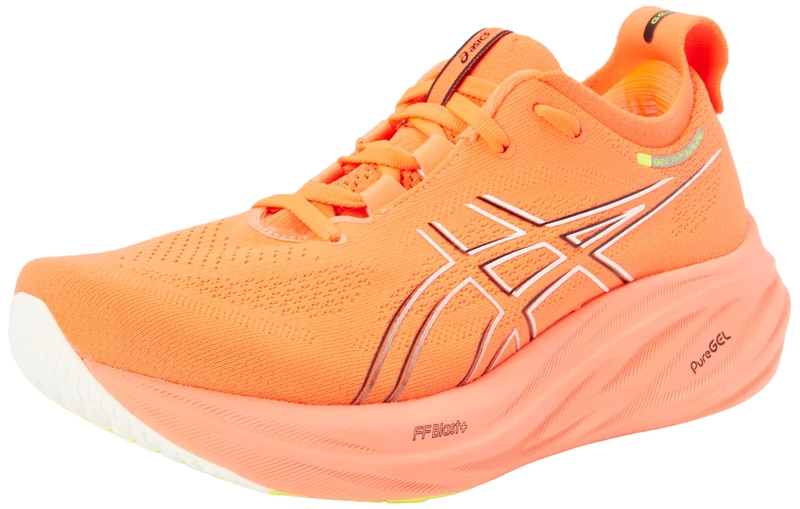 Asics Men's Gel-Nimbus 26 Sneaker, Sunrise Red Black, 7 UK