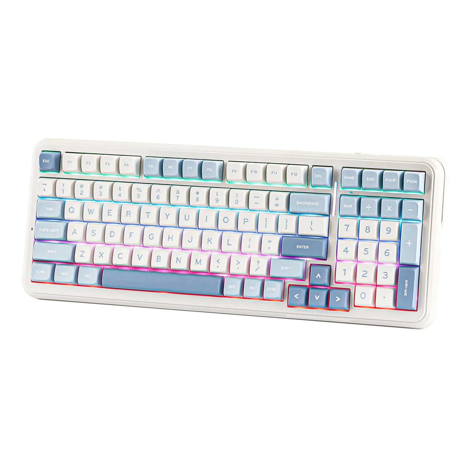 MechLands MCHOSE K99 96% Wireless Gaming Keyboard, Gasket Mechanical Keyboard, BT5.0/USB-C/2.4GHz Wireless Creamy keyboard, with 6-Layer Padding, 6000mAh Battery, Hot Swappable, NKRO for Win/Mac/Linux