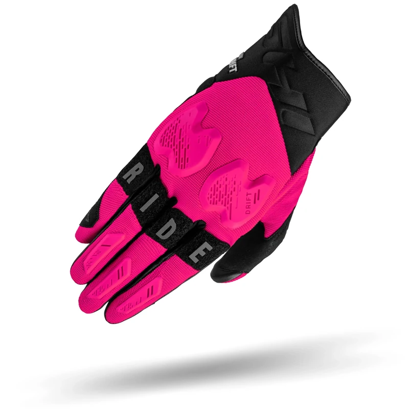 SHIMA DRIFT GLV Motorbike Gloves Women Leather Long Summer Biker Armoured Protectors Motorcycle Perforated Ventilated Reinforced Touchscreen Motorsport Glove Racing Motorbikes (Womens, Pink, M)