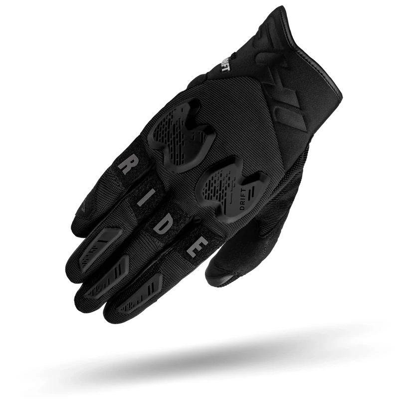 SHIMA DRIFT GLV Motorbike Gloves Men Leather Long Summer Biker Armoured Protectors Motorcycle Perforated Ventilated Reinforced Touchscreen Motorsport Glove Racing Motorbikes (Mens, Black, M)