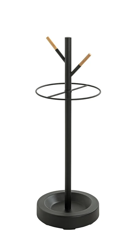 HAKU Möbel Umbrella Stand Beech, Black, Metal - Size: H 73 cm X Ø 26 cm, Style: Modern