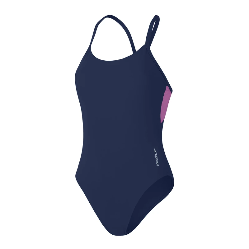 Speedo Women's Solid Racerback One Piece Swimsuit | Swim Fitness | Soft Feel | Stylish Design, Cerulean Blue, XL