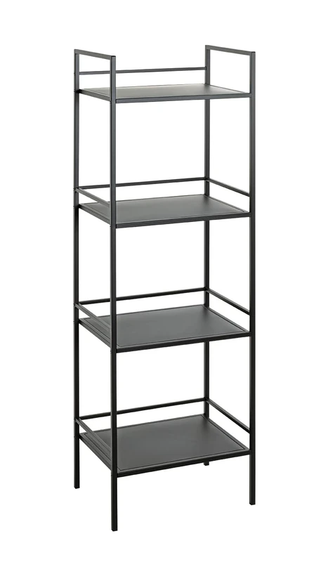 HAKU Möbel Rack black, Metal - Dim.: W 40 x H 128 x D 30 cm, Style: Modern
