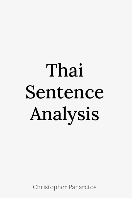 Thai Sentence Analysis (Languages)