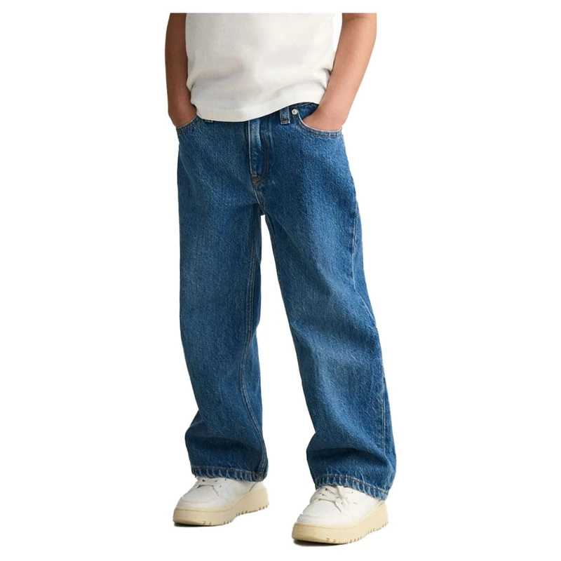 GANT Unisex Kid's Relaxed Fit Jeans, Semi Light Blue, 92