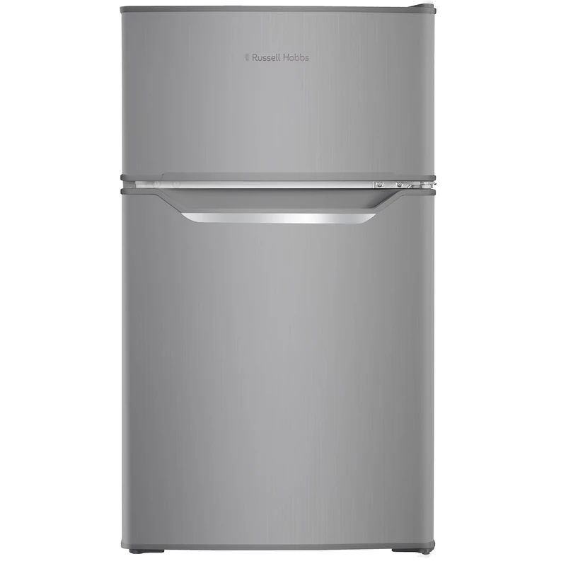 Russell Hobbs Undercounter Fridge Freezer 48cm Wide 85 Litre Total Capacity 61L/24L, LED Light, Adjustable Thermostat & Feet, Stainless Steel 2 Year Guarantee, RH85UCFF482E1SS