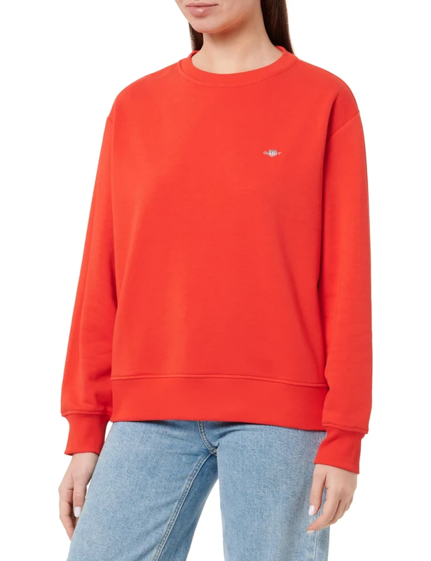 GANT Shield C-Neck Sweat, Bright red, M