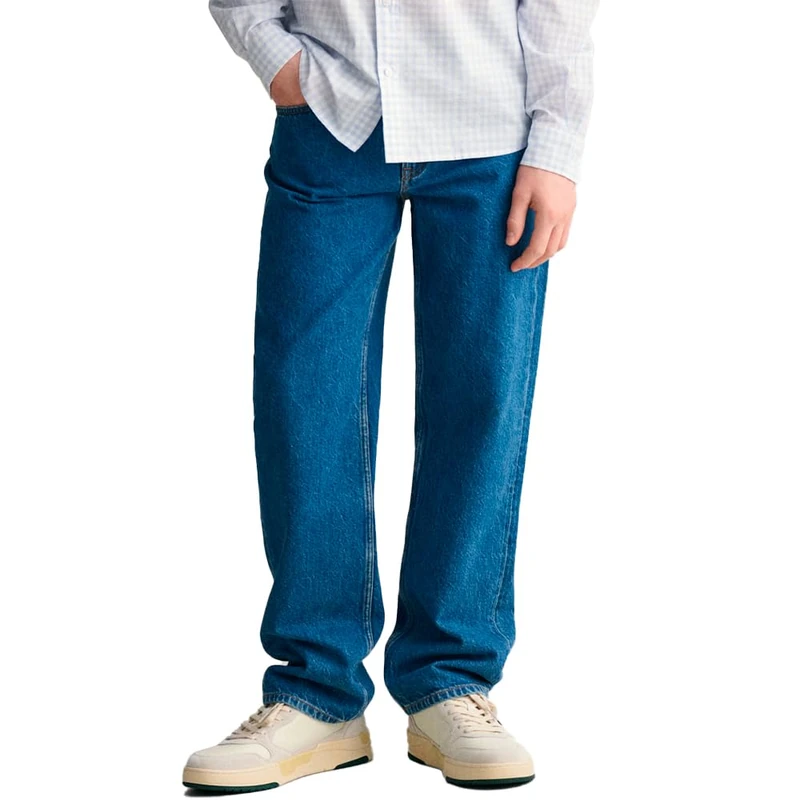 GANT Boy's Relaxed Jeans, Semi Light Blue, 176
