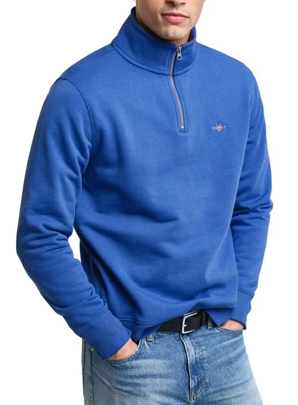 GANT REG Shield Half Zip Sweat, Lapis blue, XXL