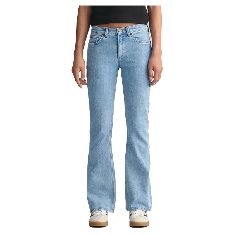 GANT Girls' Bootcut Jeans, Light Blue, 170