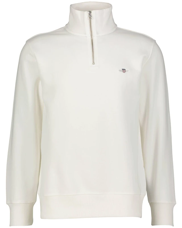 GANT REG Shield Half Zip Sweat, Eggshell, XL