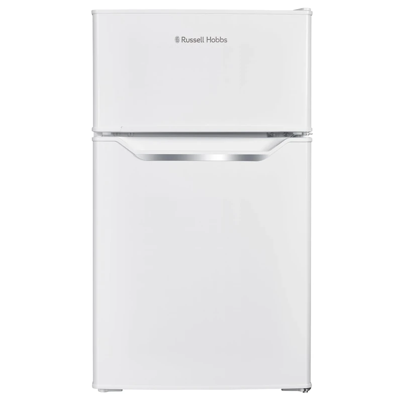 Russell Hobbs Undercounter Fridge Freezer 48cm Wide 85 Litre Total Capacity 61L/24L, LED Light, Adjustable Thermostat & Feet, White 2 Year Guarantee, RH85UCFF482E1W