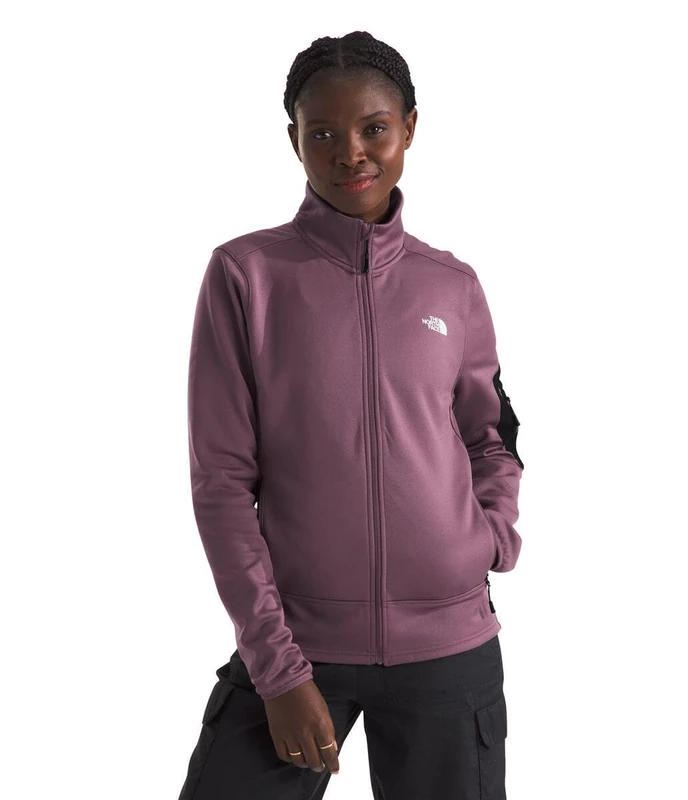 The North Face Women's Mistyescape Fleece Jacket, Midnight Mauve/Tnf Blac, XL
