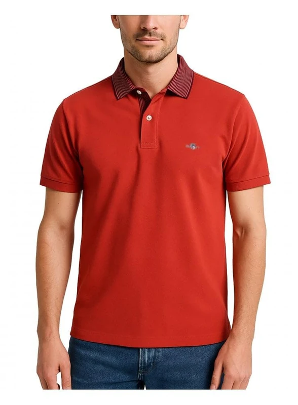GANT Tipping Detail Polo Shirt, Strong Coral, XXXXX-Large