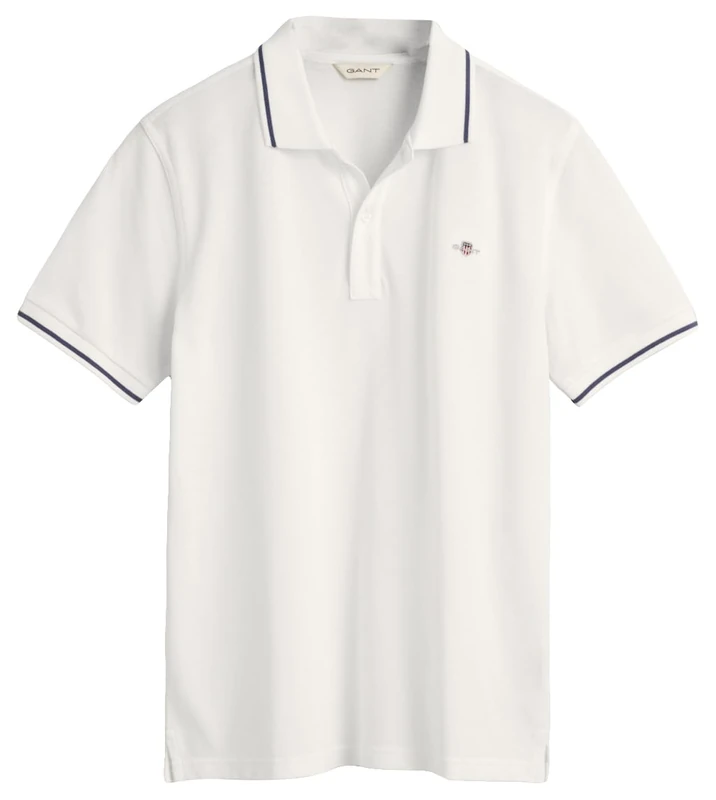 GANT Unisex Kid's Shield Ss Pique Polo Shirt, White, 122-128