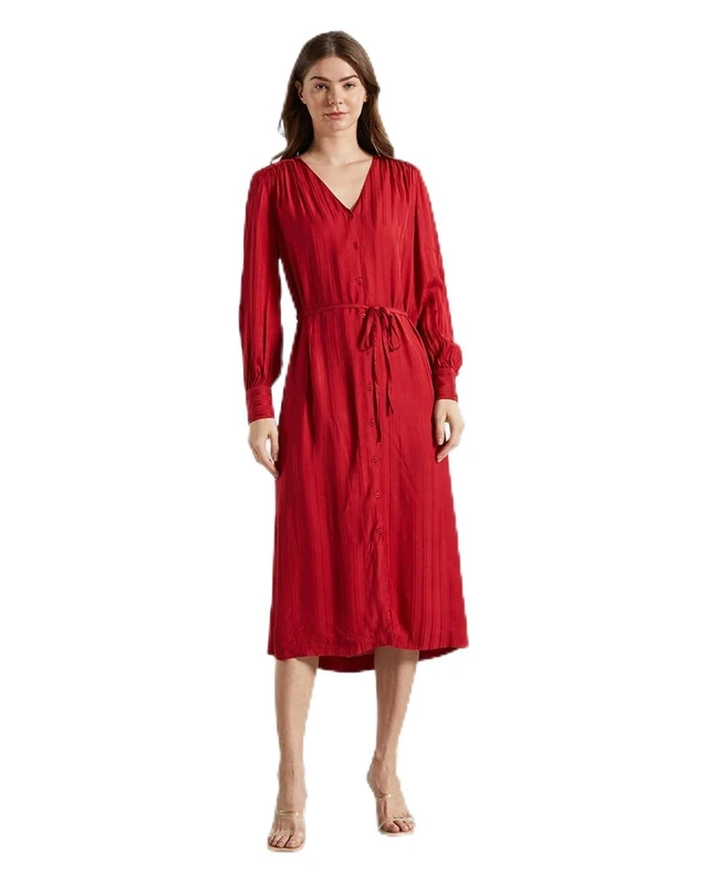 GANT Women's Relaxed Satin Stripe Shirt Dress, Shadow Rose, 16