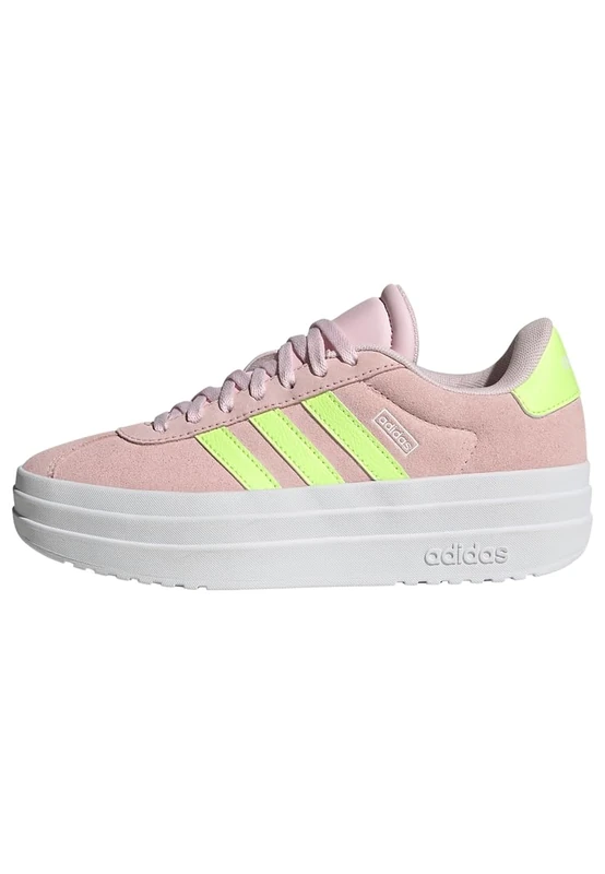 adidas Unisex Kids VL Court Bold Shoes - Clear Pink/Yellow