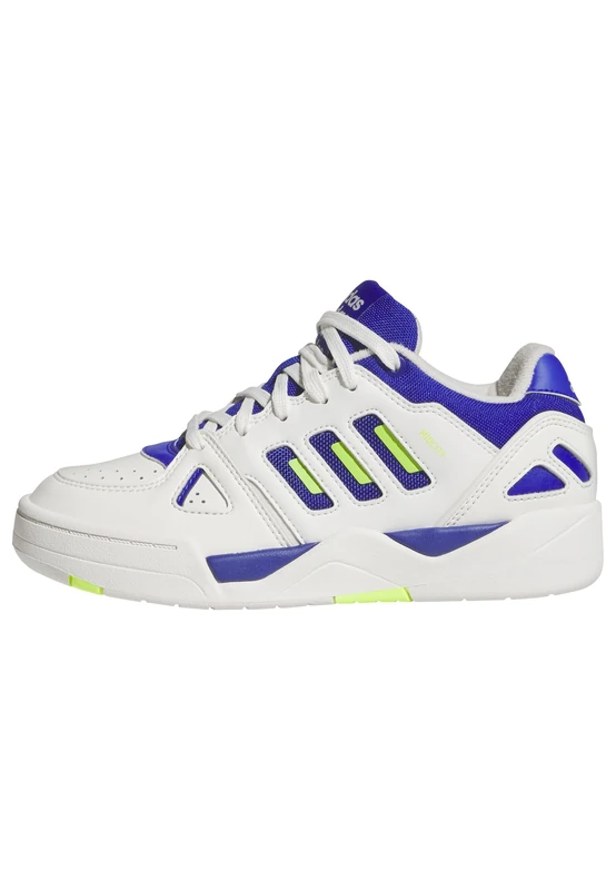 adidas Unisex Kids MIDCITY Low Shoes, core White/Lucid Blue/Lucid Lemon, 4 UK