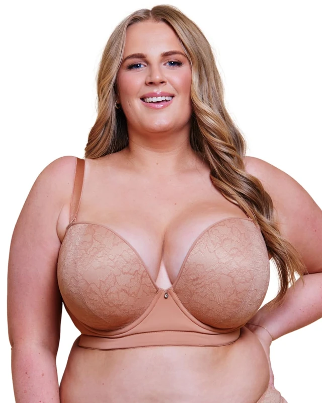Curvy Kate Hey Girls SuperPlunge Strapless Bra Latte 32D