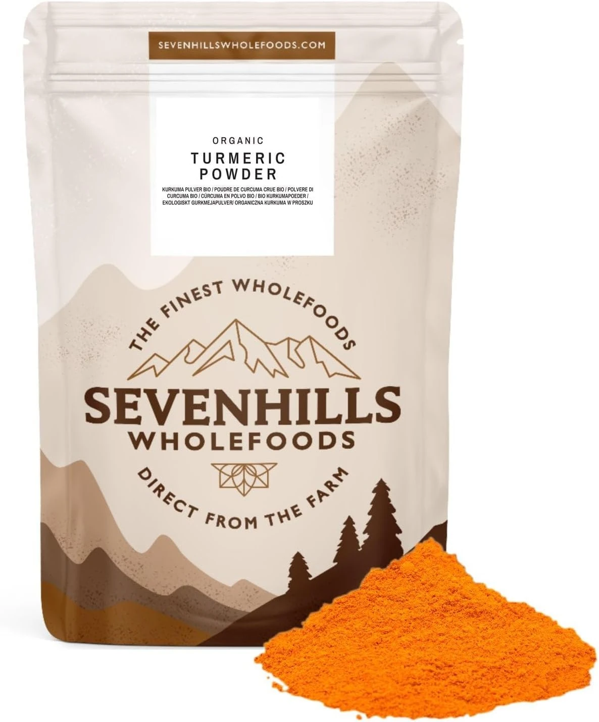 Sevenhills Wholefoods Organic Turmeric Powder 1.8kg