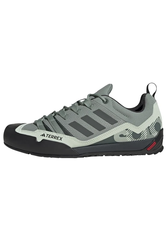 adidas Unisex Terrex Swift Solo 2.0 Hiking Shoes, Silver Green/Legend Ivy/Linen Green, 11 UK