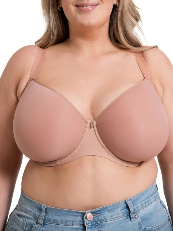 Curvy Kate Smoothie Spacer T-Shirt Plunge Bra Latte 46DD