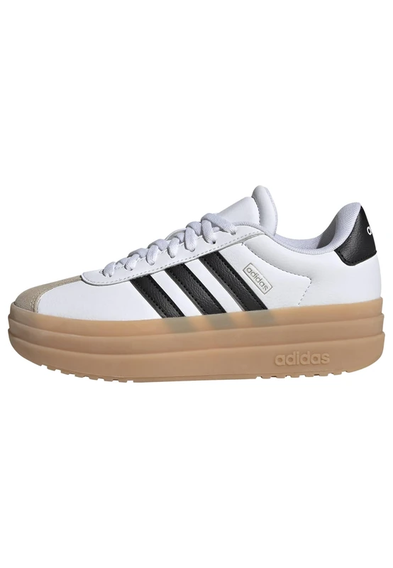 adidas Unisex Kids VL Court Bold Lifestyle Shoe Junior, Cloud White/Core Black/Wonder Beige, 6.5 UK