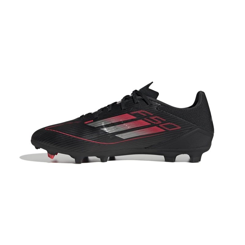 adidas Unisex F50 League Football Boots FG/MG, Core Black/Iron Metallic/Lucid Red, 11 UK