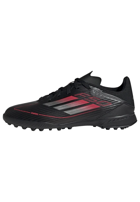 adidas Unisex Kids F50 League Football Boots Turf Kids, Core Black/Iron Metallic/Lucid Red, 11.5 UK Child