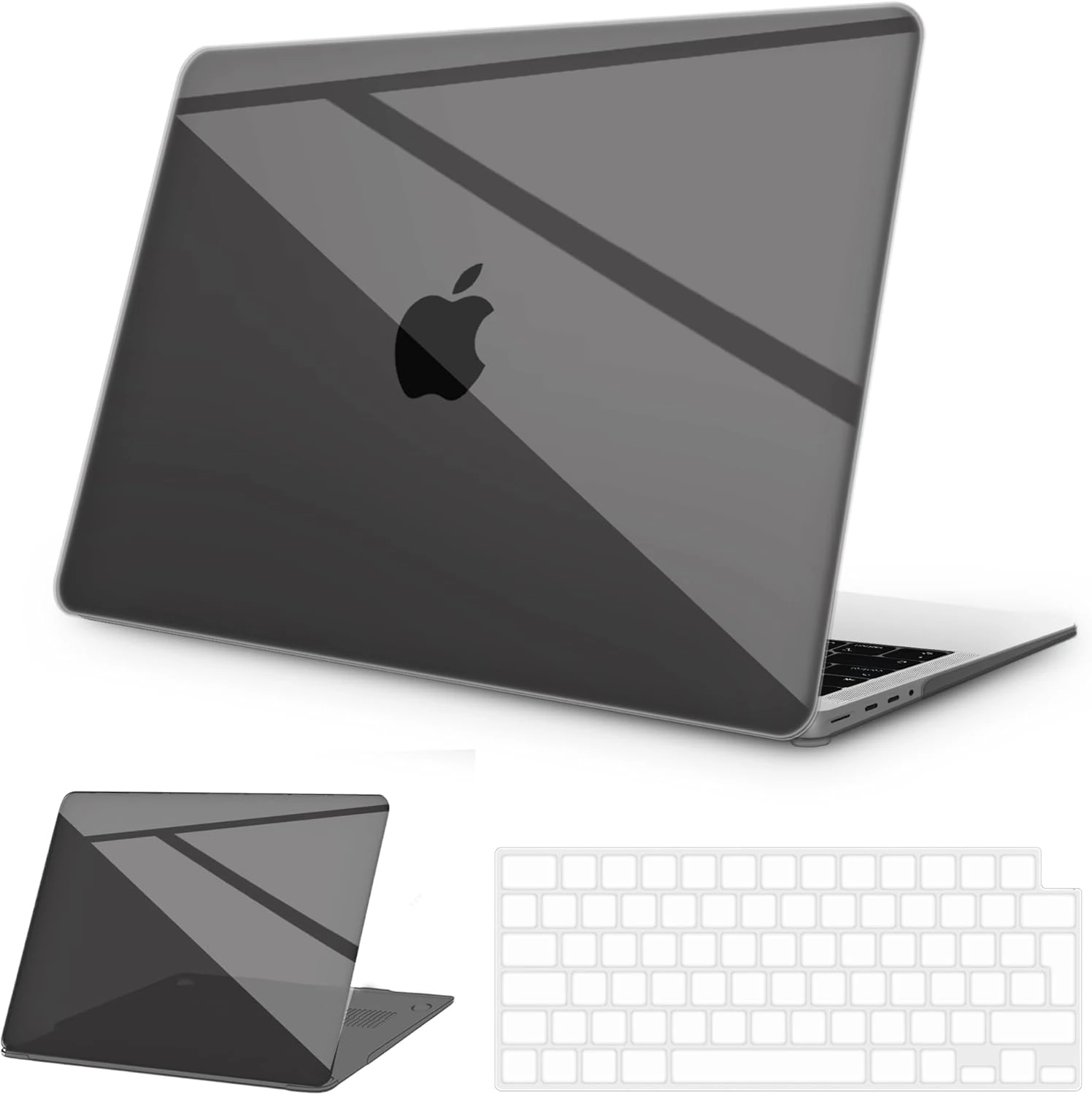 NPUOLS Compatible with MacBook Pro 14 Inch Case 2025-2021 M5 M4 M3 M2 M1 Pro Max A3434 A3112 A3401 A3185 A2992 A2918 A2779 A2442, Hard Cover and Ultra Slim EU Keyboard Cover, Crystal Black
